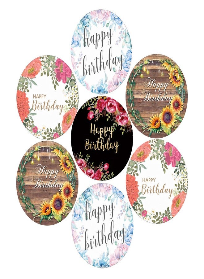 SLGIFT Vinyl Happy Birthday Theme Sticker, Self-Adhesive Vinyl Stickers, 40 Pieces, 2 x 2 Inches Round Sticker, 4 Unique Designs, R161 - Image 1